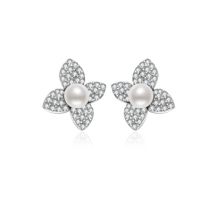 Top Grade Freshwater Pearl Earrings WE00837 | BLOOM - PEARLY LUSTRE