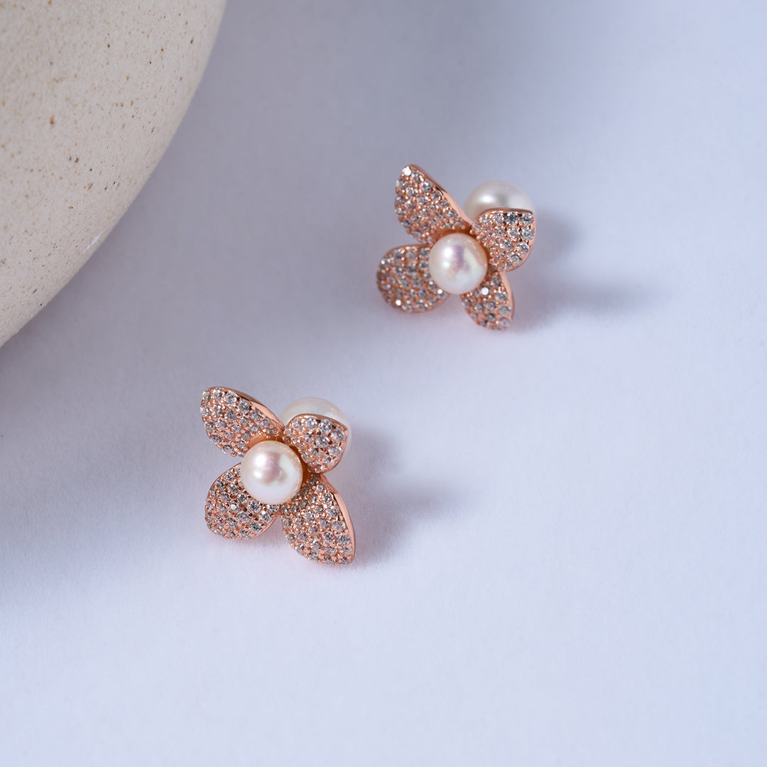 Boucles d'oreilles en perles d'eau douce de qualité supérieure, WE00838 | ORCHIDÉE