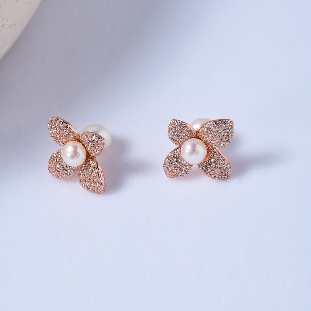 Boucles d'oreilles en perles d'eau douce de qualité supérieure, WE00838 | ORCHIDÉE