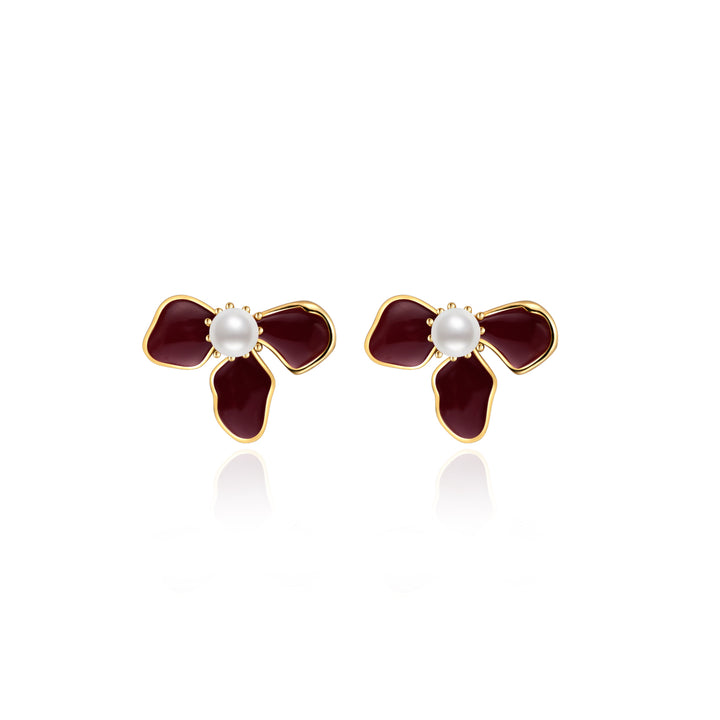 Boucles d'oreilles en perles d'eau douce de qualité supérieure, WE00840 | ORCHIDÉE