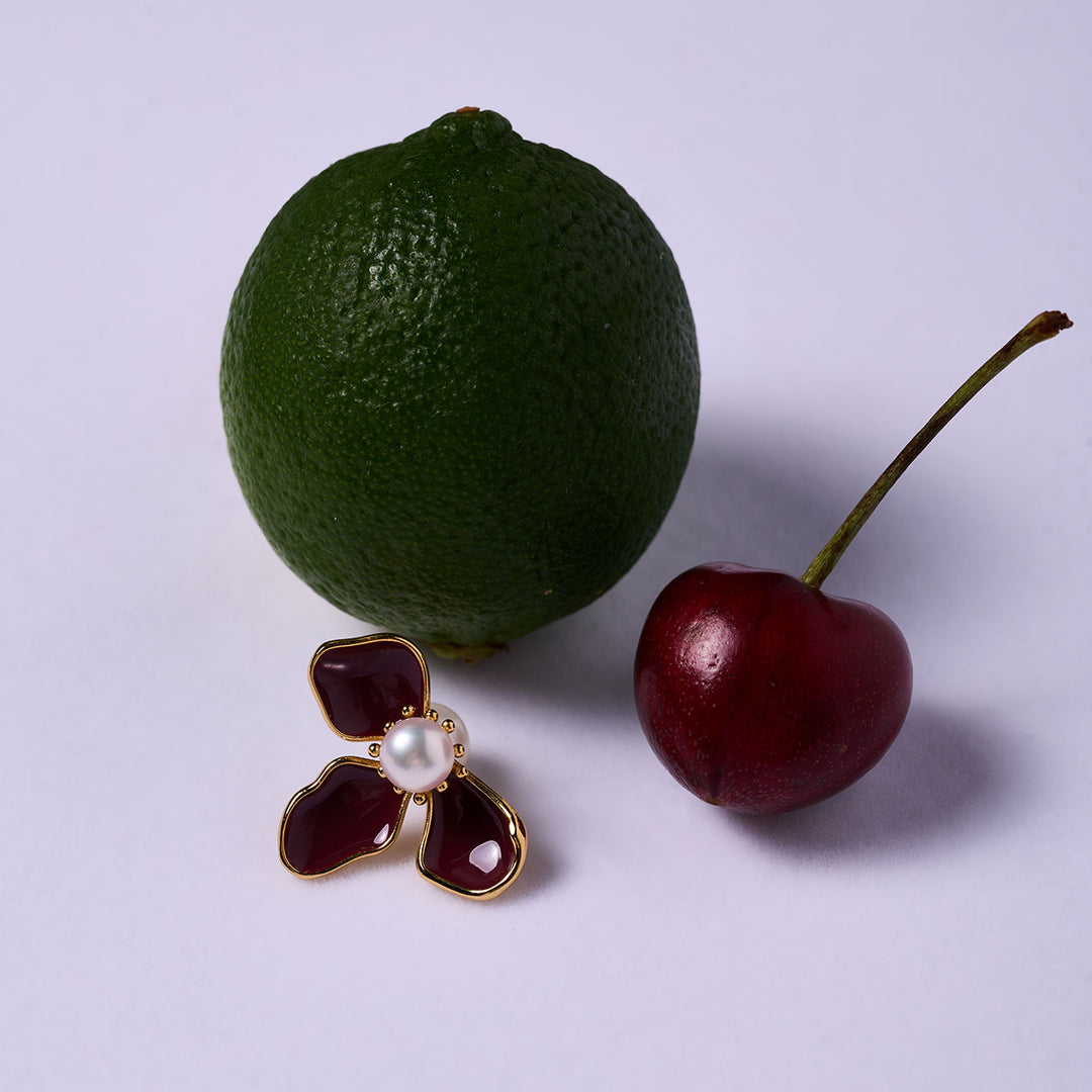 Top Grade Freshwater Pearl Earrings WE00840 | ORCHID - PEARLY LUSTRE