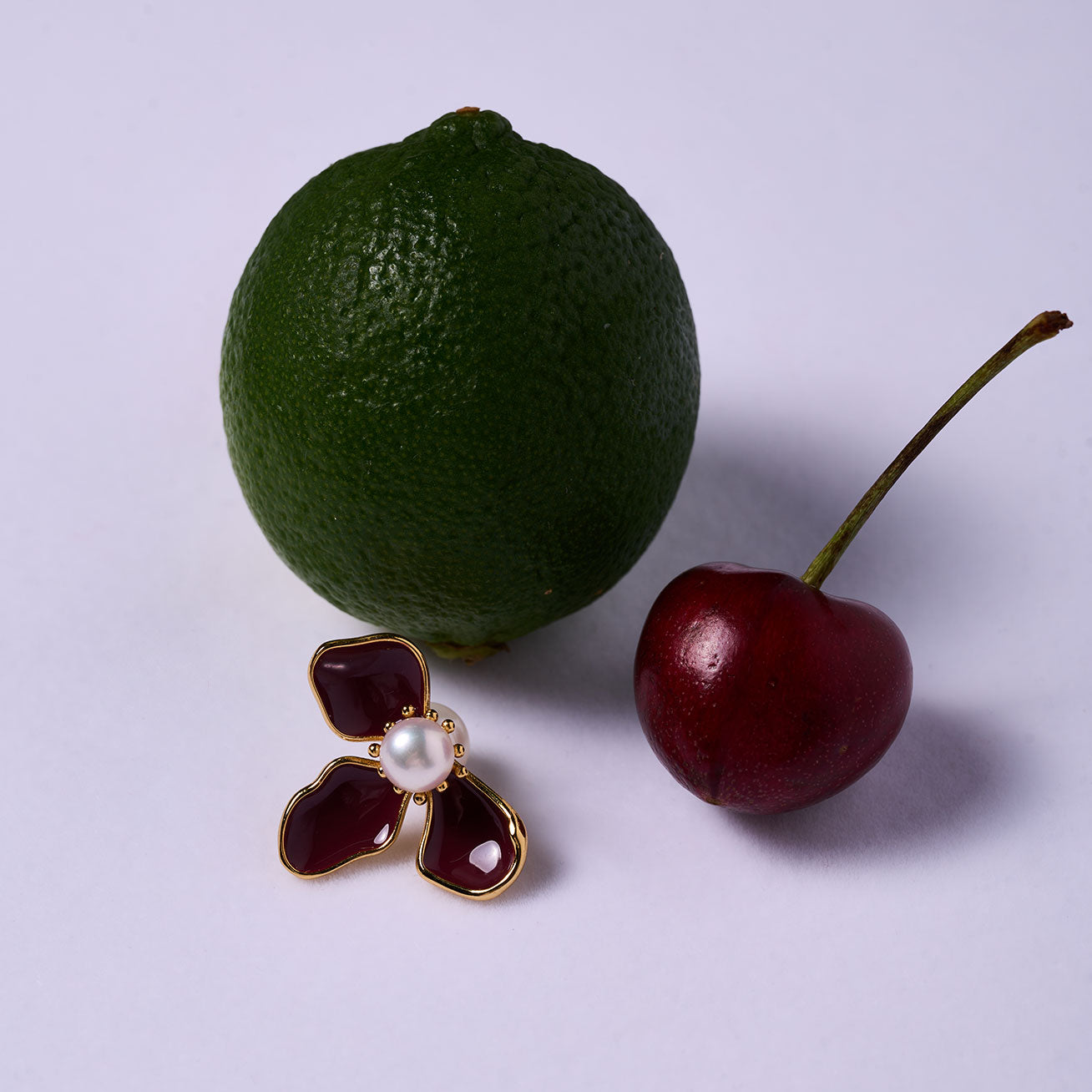Top Grade Freshwater Pearl Earrings WE00840 | ORCHID - PEARLY LUSTRE