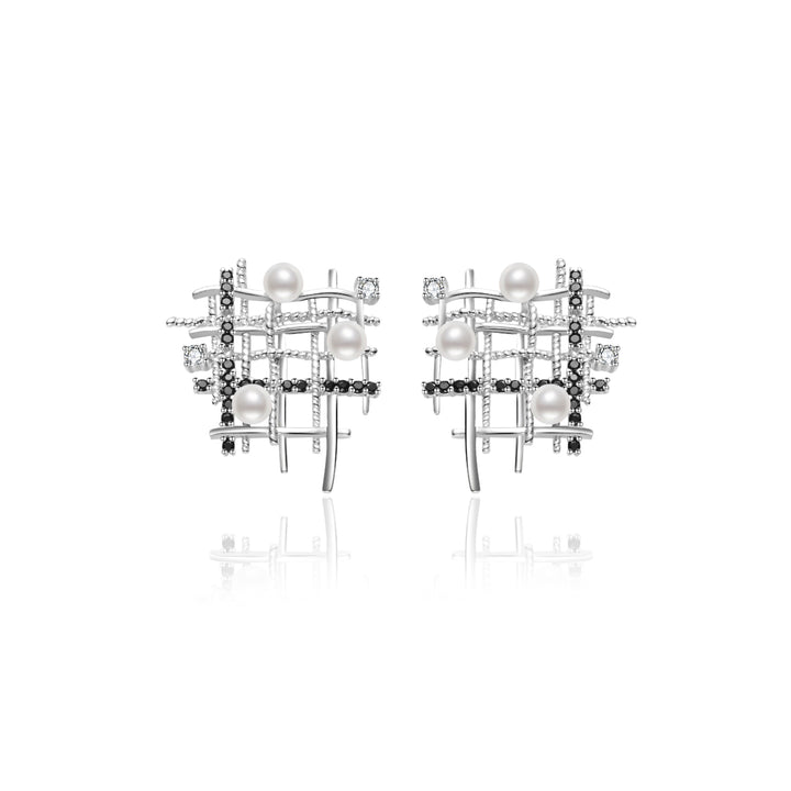 Top Grade Freshwater Pearl Earrings WE00852 | TWEED - PEARLY LUSTRE