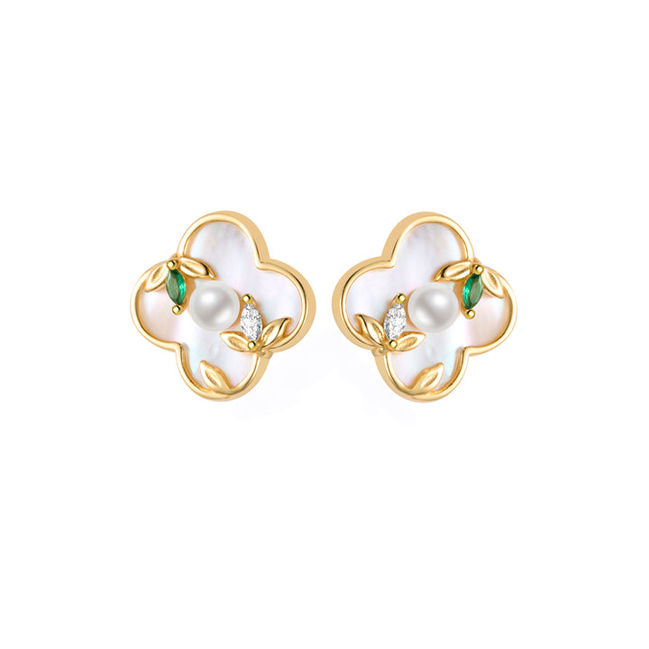 顶级淡水珍珠耳环 WE00853 | PERANAKAN