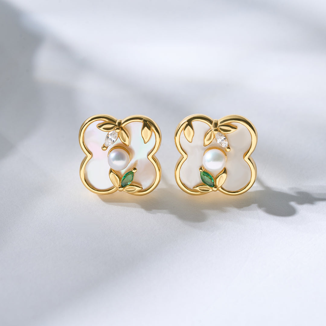 Top Grade Freshwater Pearl Earrings WE00853 | PERANAKAN