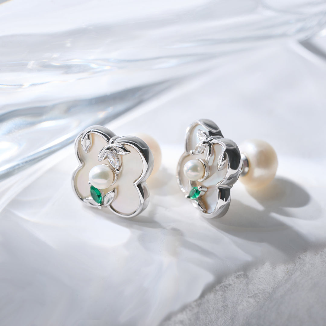 Top Grade Freshwater Pearl Earrings WE00854 | PERANAKAN