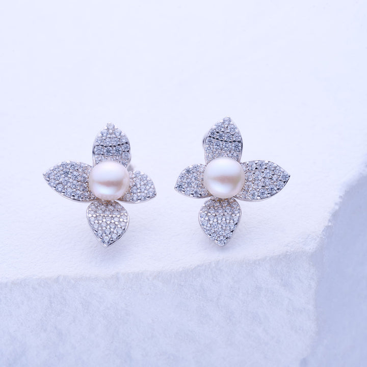 Top Grade Freshwater Pearl Earrings WE00857 | ORCHID