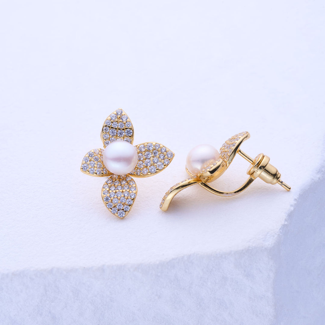 Top Grade Freshwater Pearl Earrings WE00858 | ORCHID