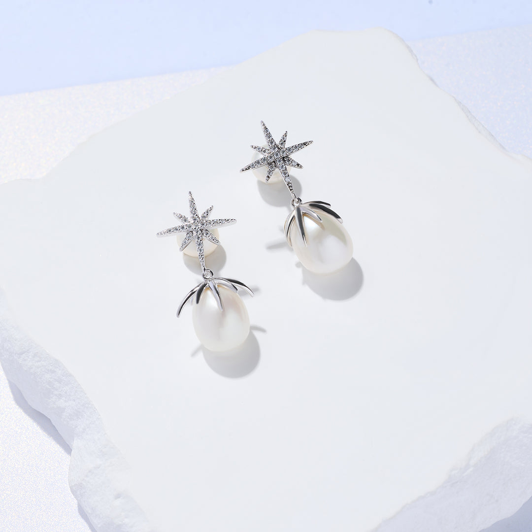 Elegant Freshwater Pearl Earrings WE00863 | CELESTE