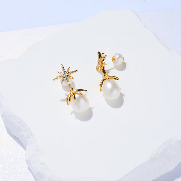 Anting-anting Mutiara Air Tawar yang Elegan WE00864 | CELESTE