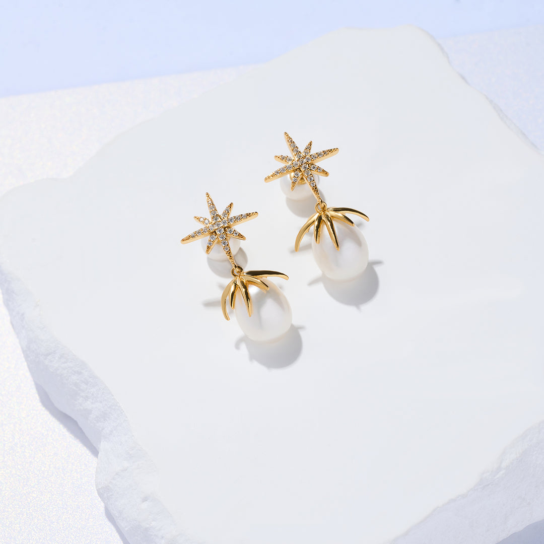 Elegant Freshwater Pearl Earrings WE00864 | CELESTE