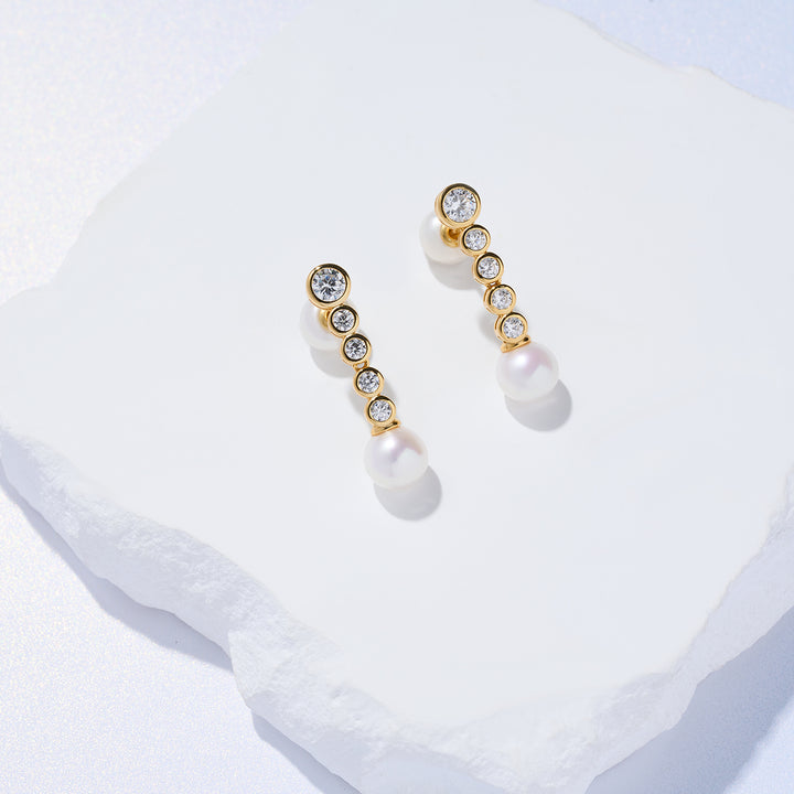 Top Grade Freshwater Pearl Earrings WE00866| BUBBLE