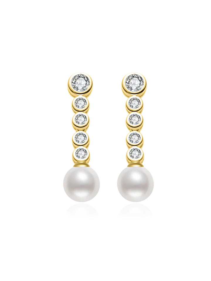 Boucles d'oreilles en perles d'eau douce de qualité supérieure, WE00866| BULLE