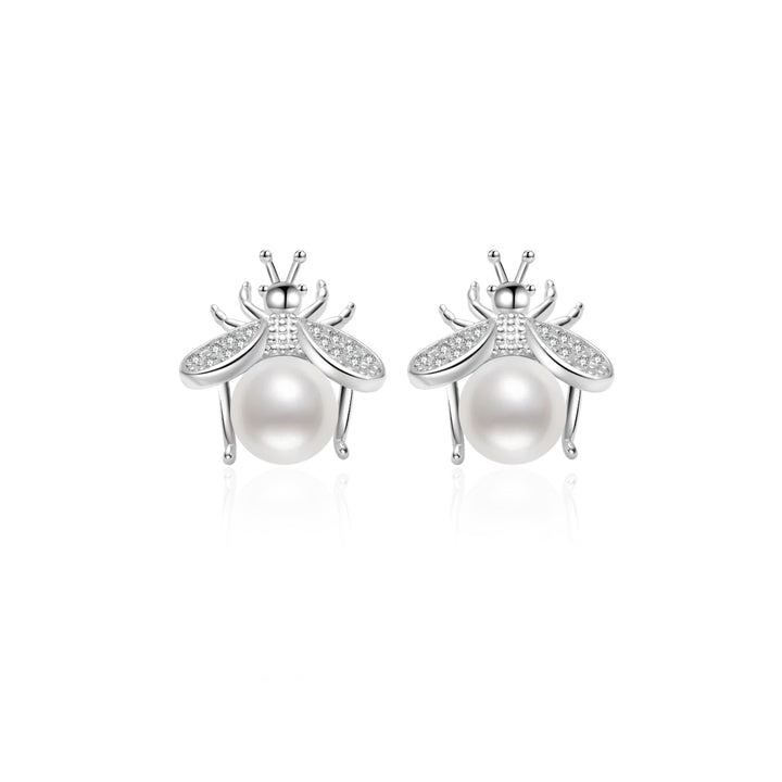 Boucles d'oreilles élégantes en perles d'eau douce WE00867 | ABEILLE-AMOUR