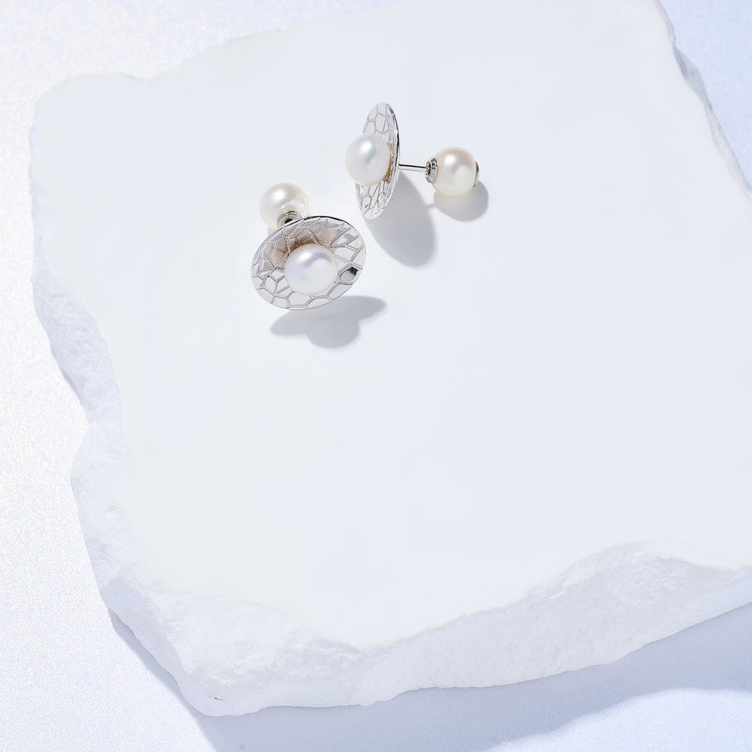 Top Grade Freshwater Pearl Earrings WE00871 | WATERFALL