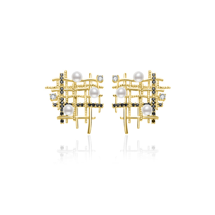 Top Grade Freshwater Pearl Earrings WE00879 | TWEED - PEARLY LUSTRE