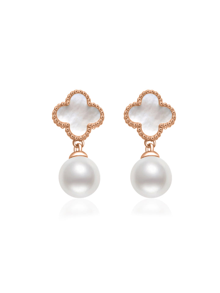 Orecchini eleganti con perle d'acqua dolce WE00882 | MADREPERLA