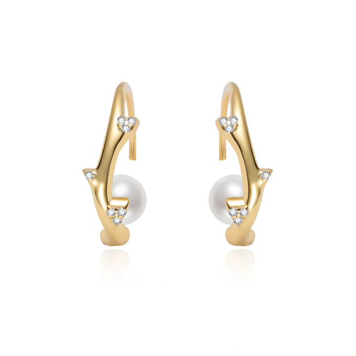 Top Grade Freshwater Pearl Earring WE00883 |ROSE - PEARLY LUSTRE