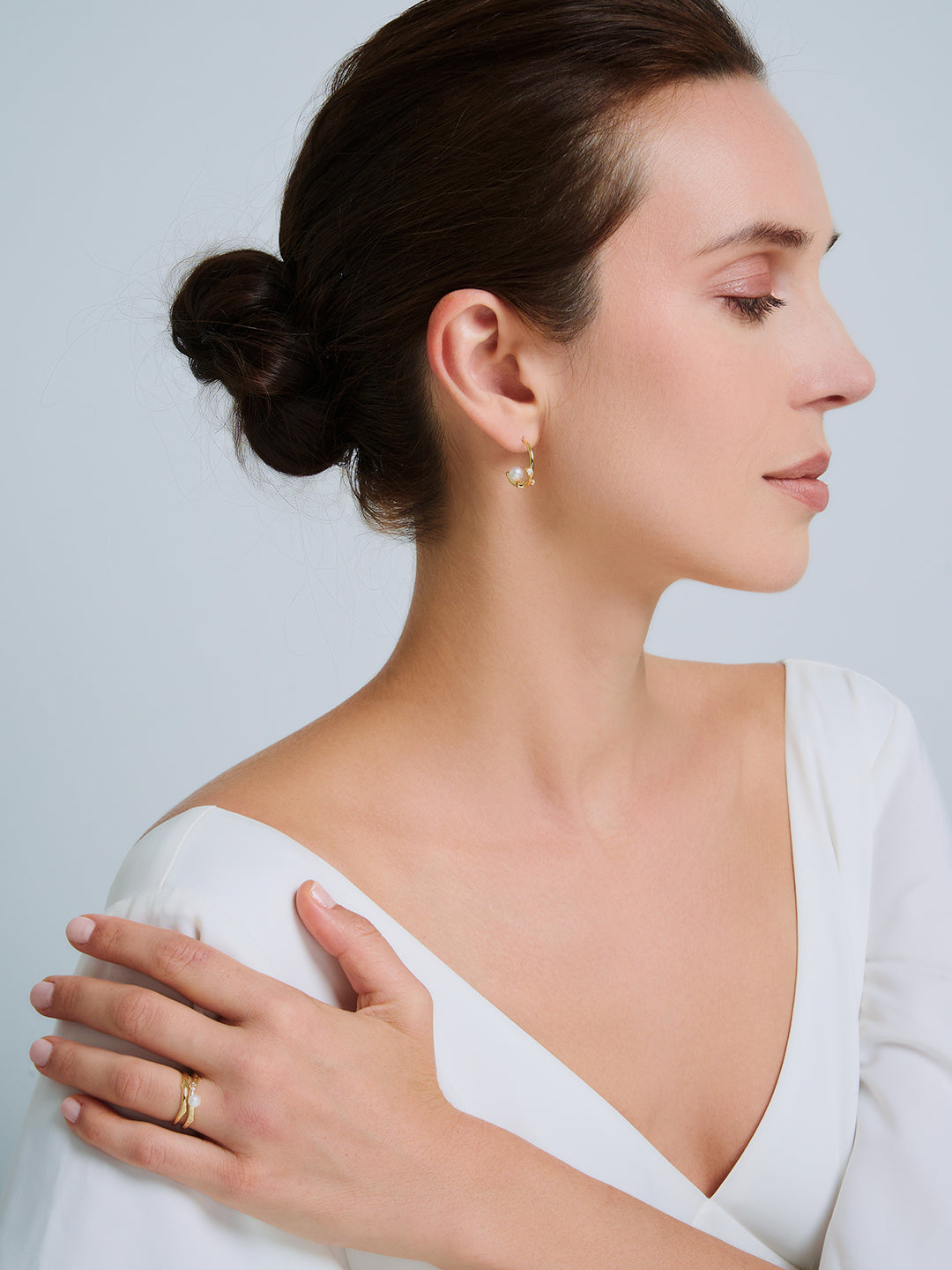 Top-Qualität Süßwasserperlen Duo Ring WR00330 | ROSE