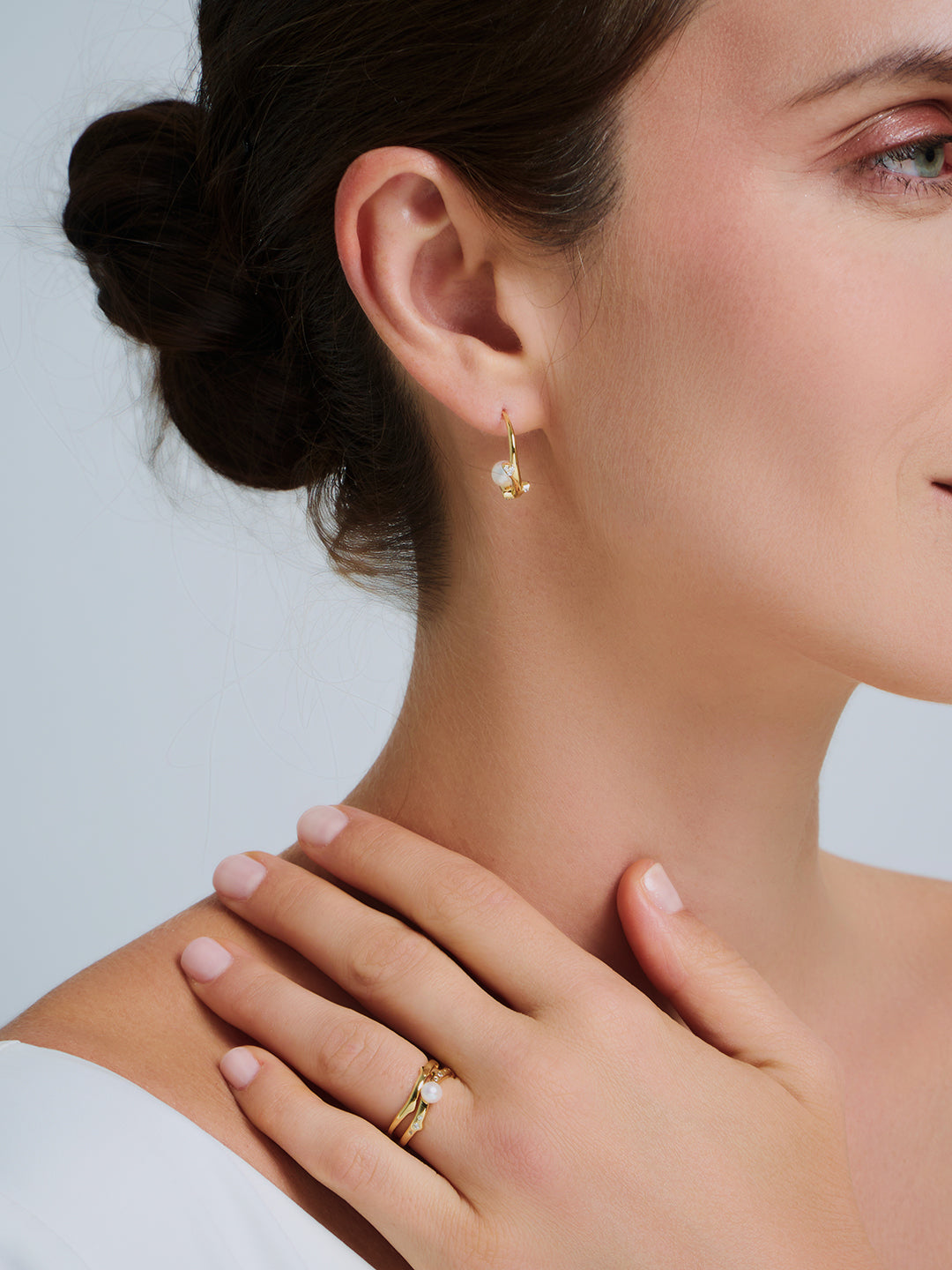 Top-Qualität Süßwasserperlen Duo Ring WR00330 | ROSE