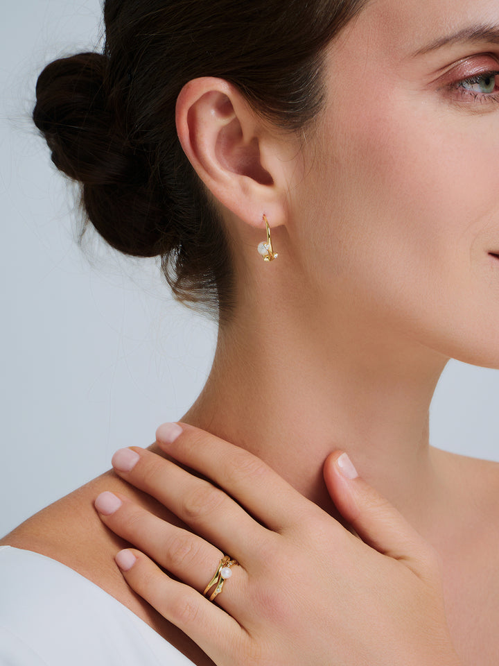 Top-Qualität Süßwasserperlen Duo Ring WR00330 | ROSE