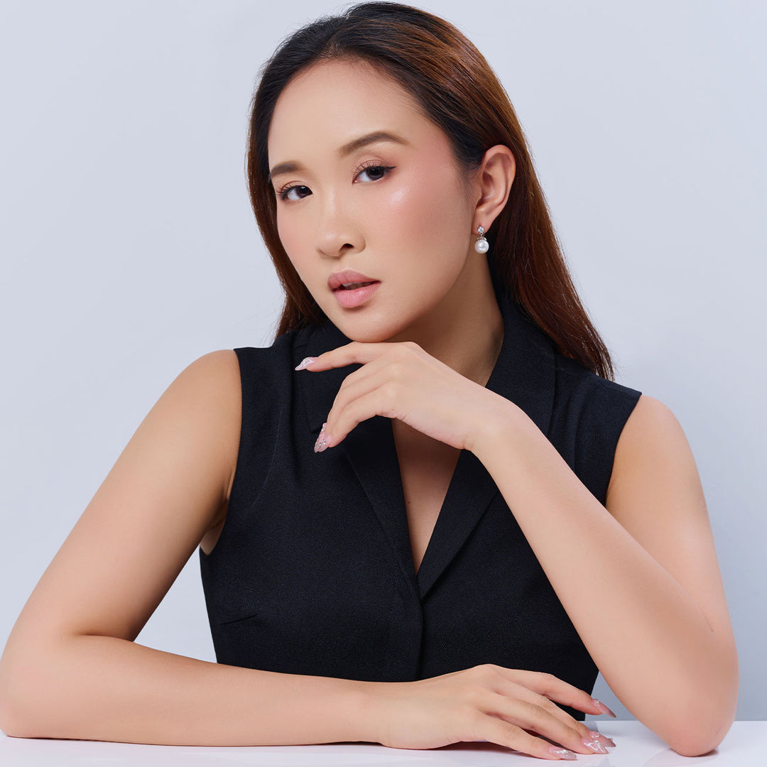 Top Grade Drop Shape Pearl Earrings WE00885 | BEE-LIEVE