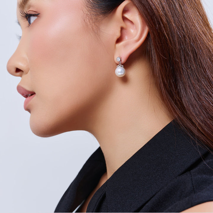 Top Grade Drop Shape Pearl Earrings WE00885 | BEE-LIEVE