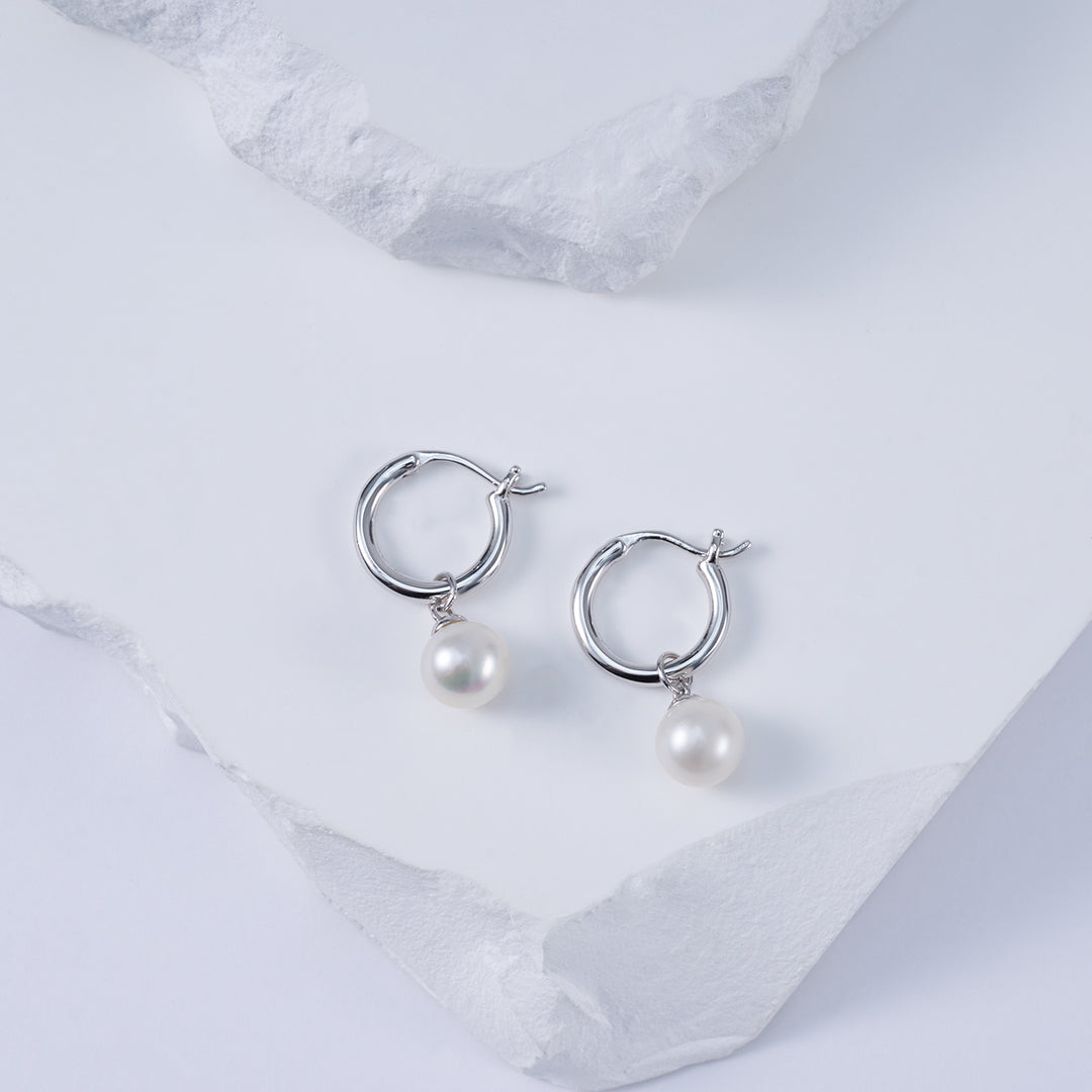 Boucles d'oreilles en perles d'eau douce élégantes WE00892