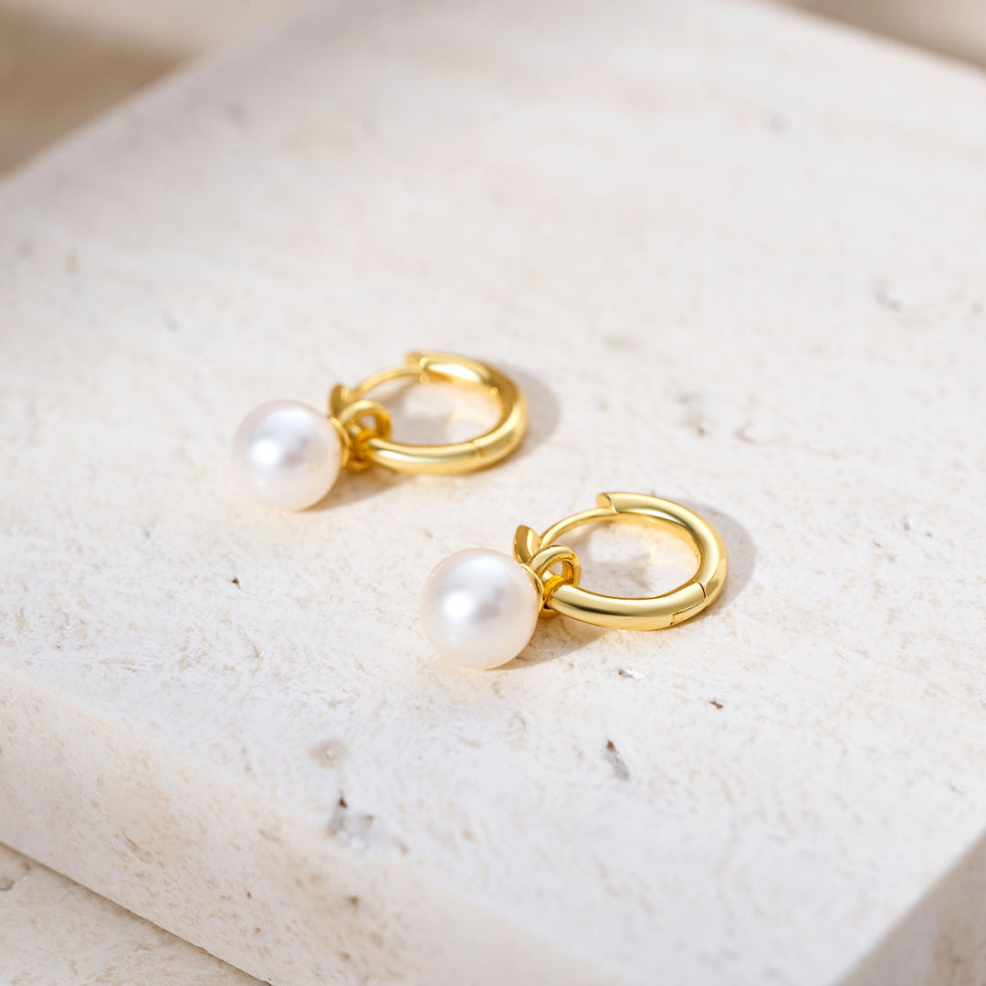 优雅淡水珍珠耳环 WE00893