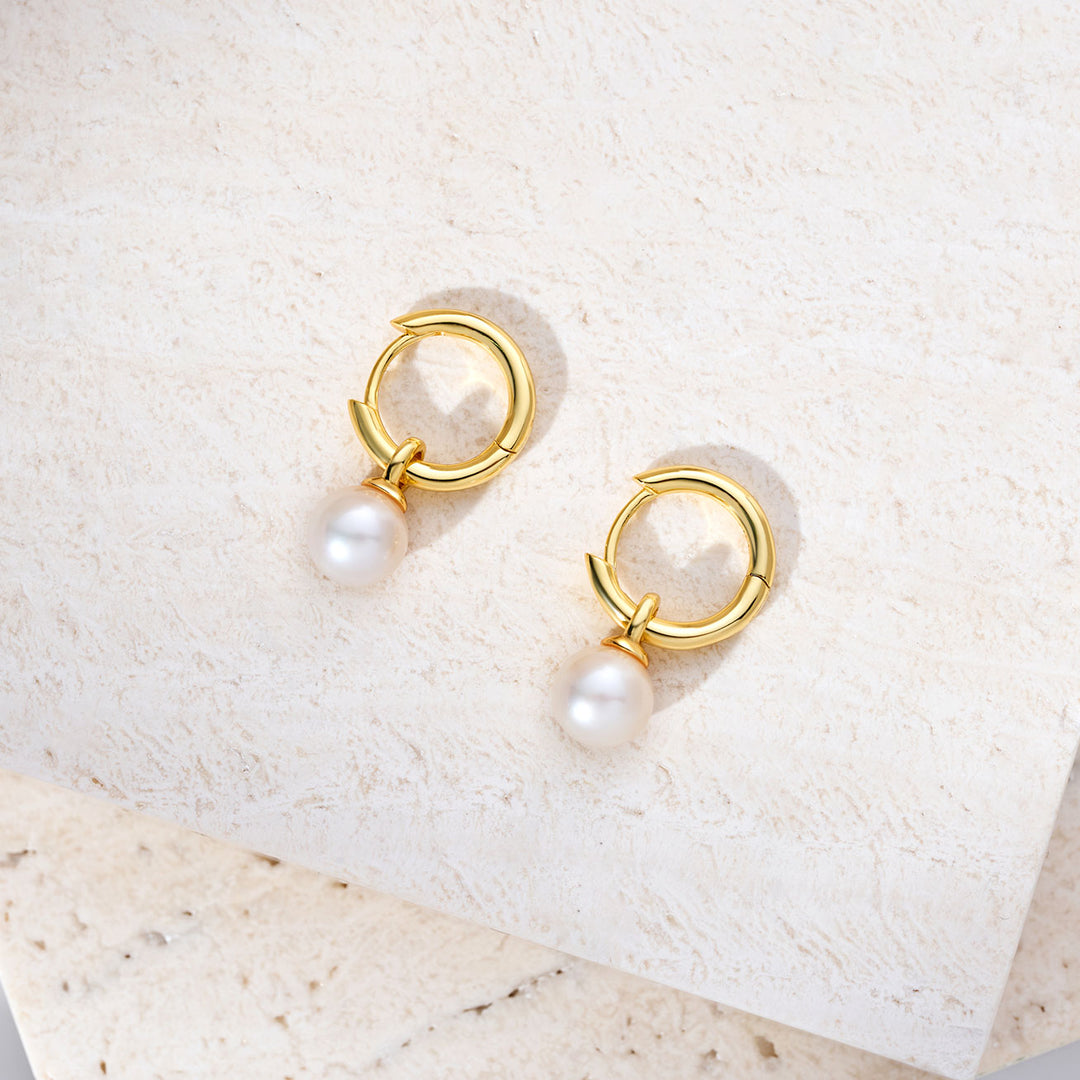 优雅淡水珍珠耳环 WE00893