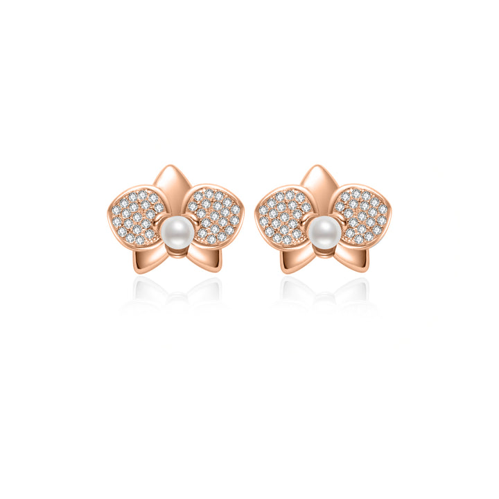 Top Grade Freshwater Pearl Earrings WE00898 | ORCHID - PEARLY LUSTRE