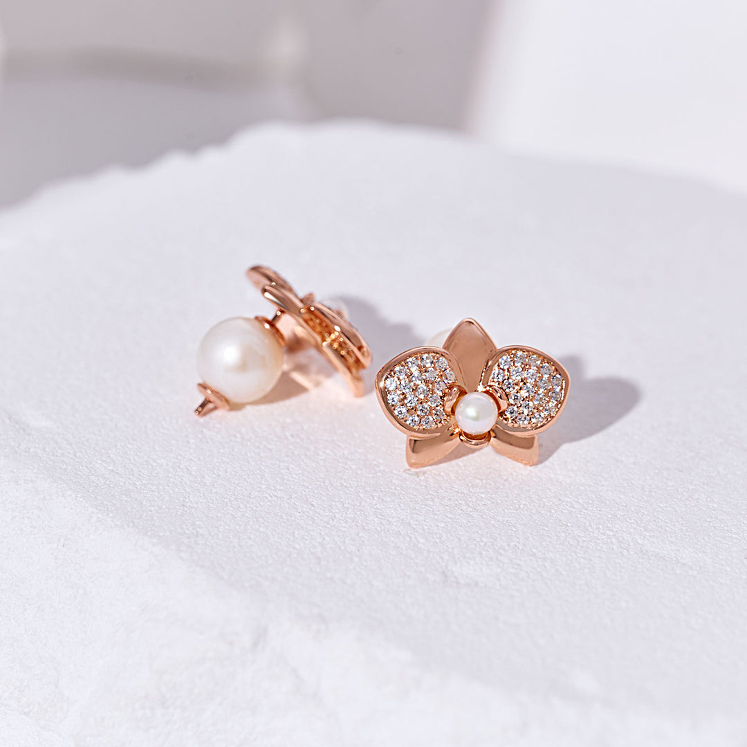 Top Grade Freshwater Pearl Earrings WE00898 | ORCHID - PEARLY LUSTRE