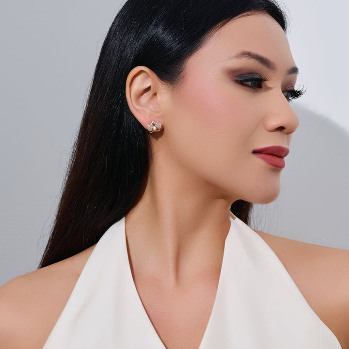 Top Grade Freshwater Pearl Earrings WE00898 | ORCHID - PEARLY LUSTRE