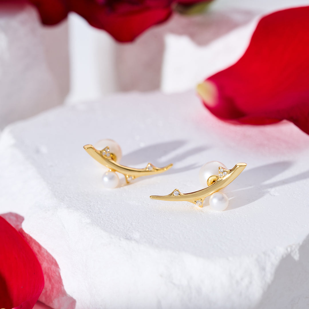 Top Grade Freshwater Pearl Earring WE00902 |ROSE
