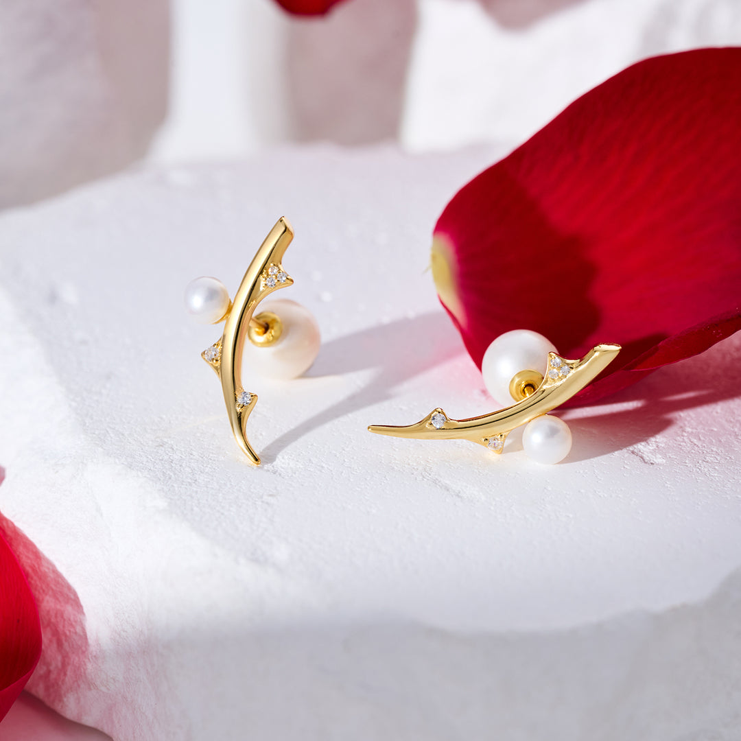 Top Grade Freshwater Pearl Earring WE00902 |ROSE