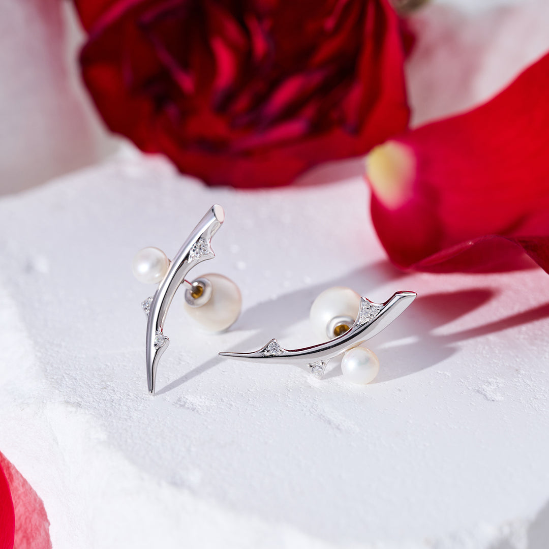 Top Grade Freshwater Pearl Earring WE00903 | ROSE