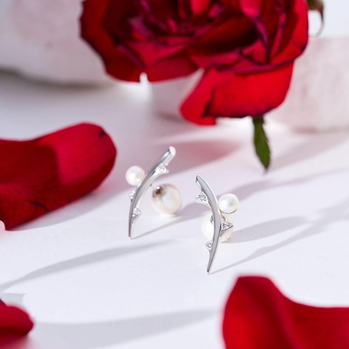 Top Grade Freshwater Pearl Earring WE00903 | ROSE