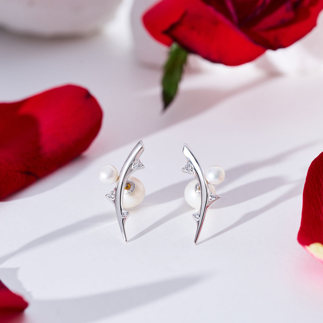 Top Grade Freshwater Pearl Earring WE00903 | ROSE