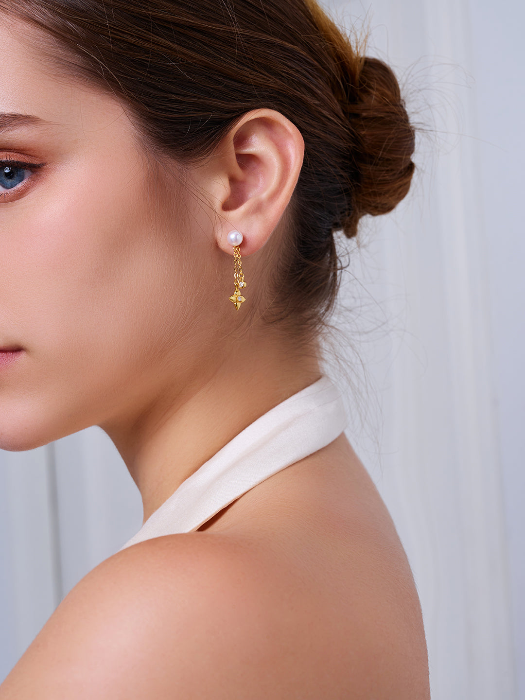 Boucles d'oreilles en perles d'eau douce de qualité supérieure WE00906 | BUBBLE