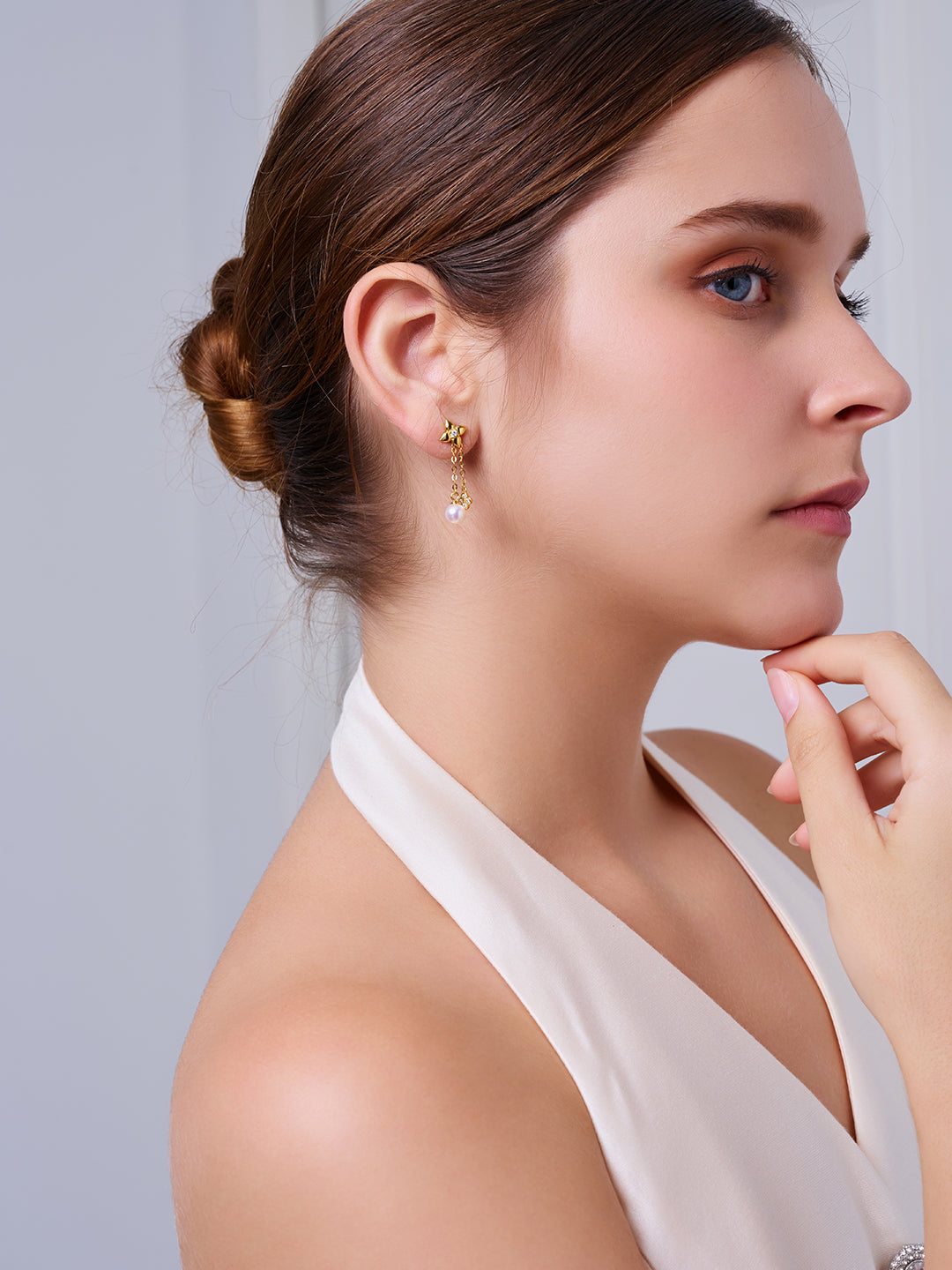 Boucles d'oreilles en perles d'eau douce de qualité supérieure WE00906 | BUBBLE