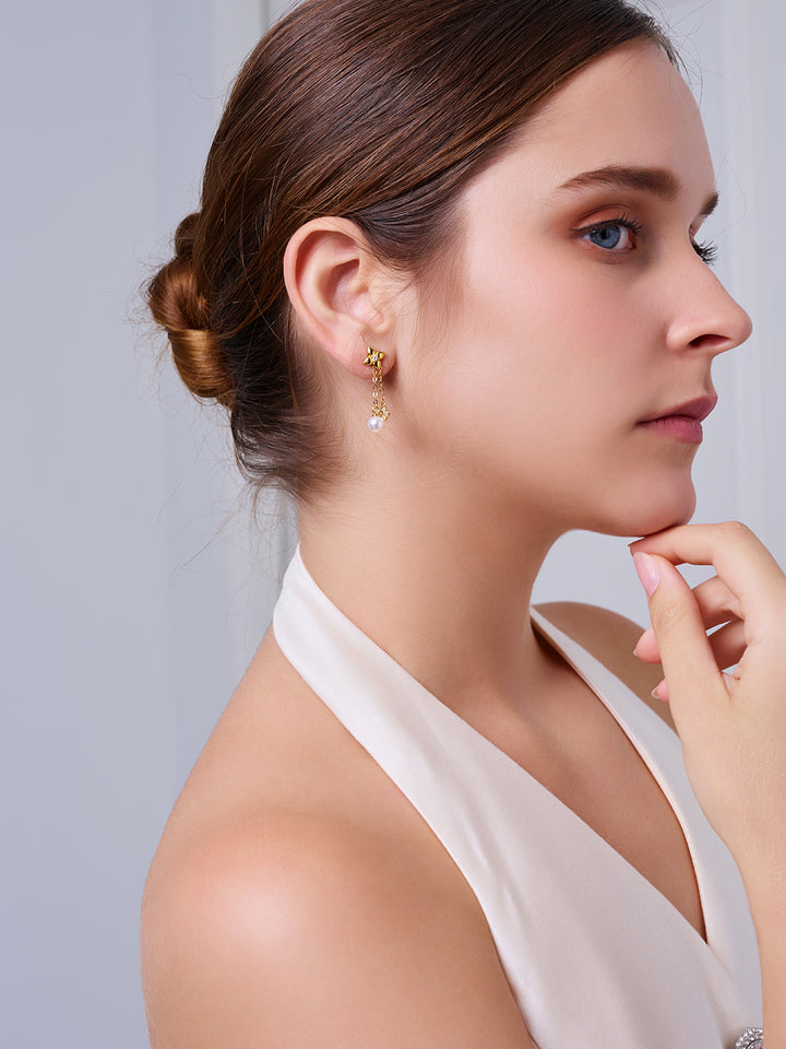 Boucles d'oreilles en perles d'eau douce de qualité supérieure WE00906 | BUBBLE