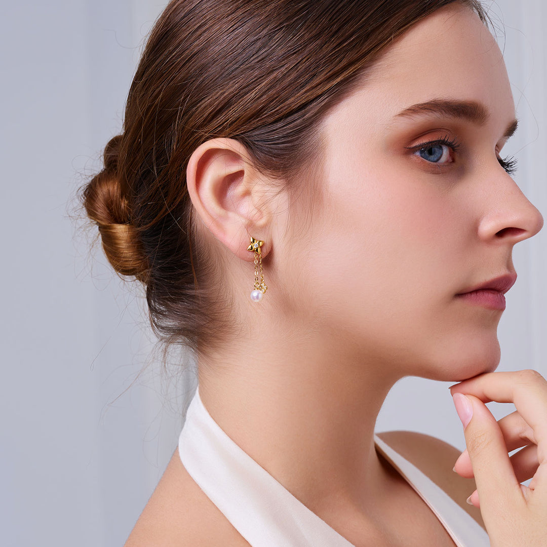 Top Grade Freshwater Pearl Earrings WE00906 | BUBBLE