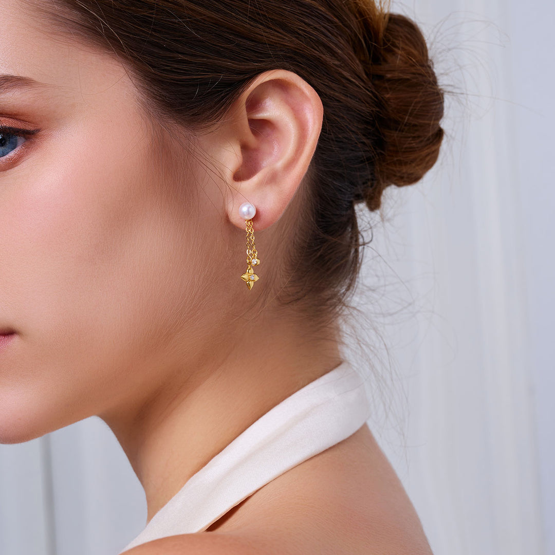 Top Grade Freshwater Pearl Earrings WE00906 | BUBBLE