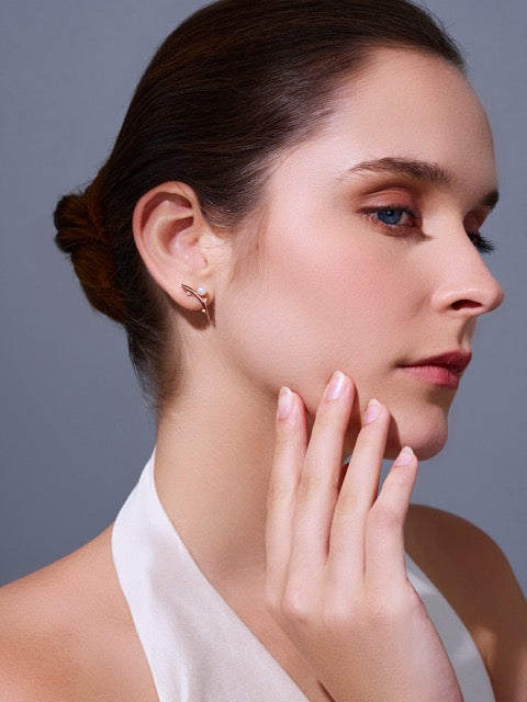 Top Grade Freshwater Pearl Earring WE00909 | ROSE