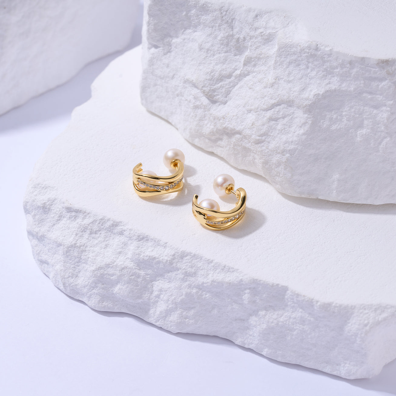 Top Grade Freshwater Pearl Earring WE00910 | MARINA BAY - PEARLY LUSTRE