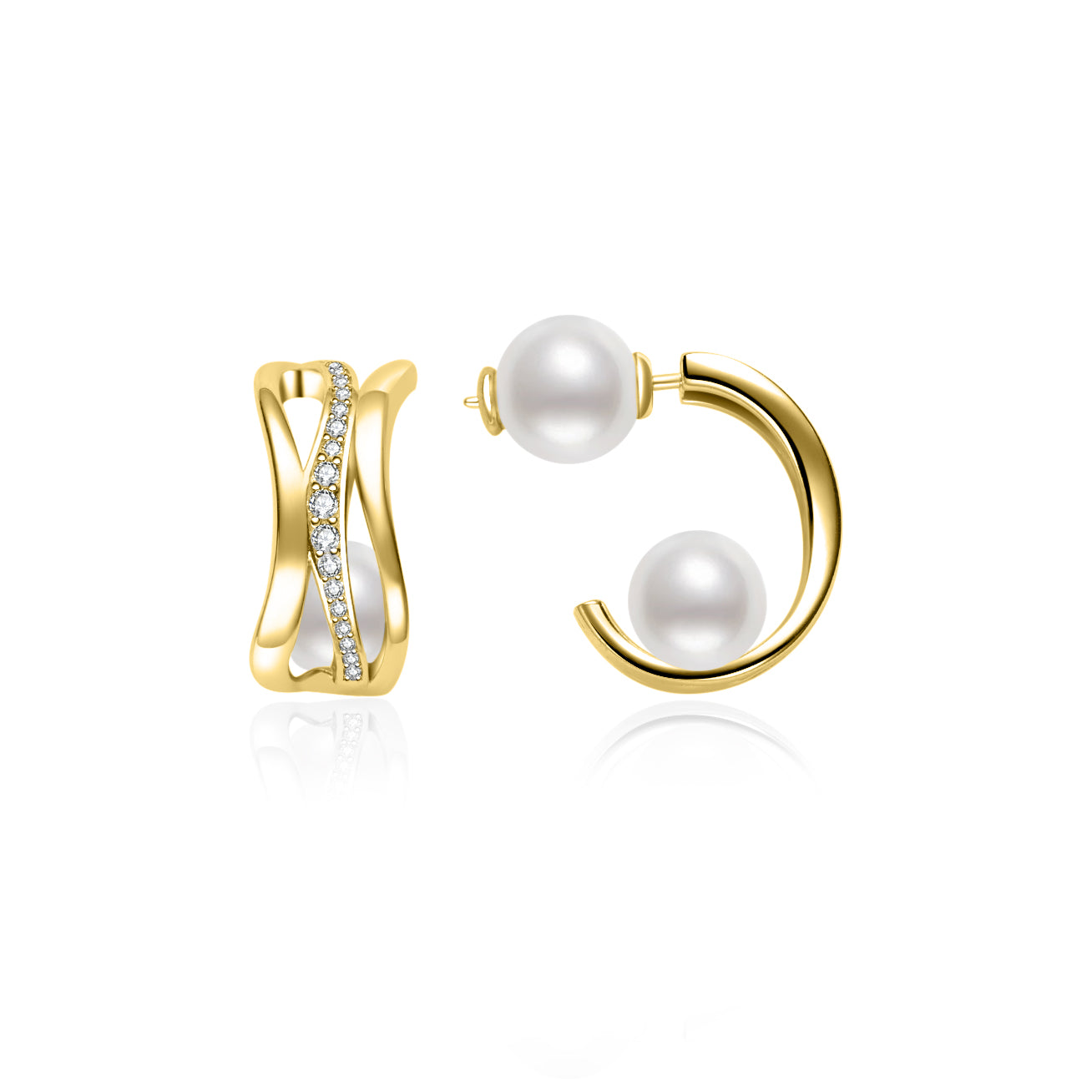 Top Grade Freshwater Pearl Earring WE00910 | MARINA BAY - PEARLY LUSTRE