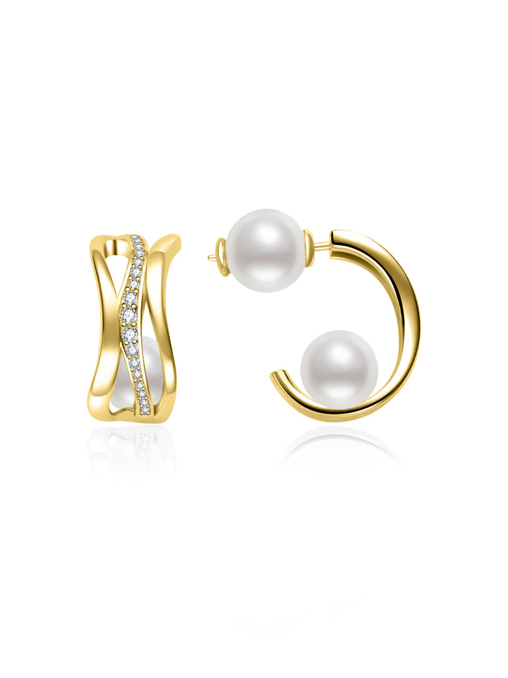 トップグレード淡水パールイヤリング WE00910 | MARINA BAY