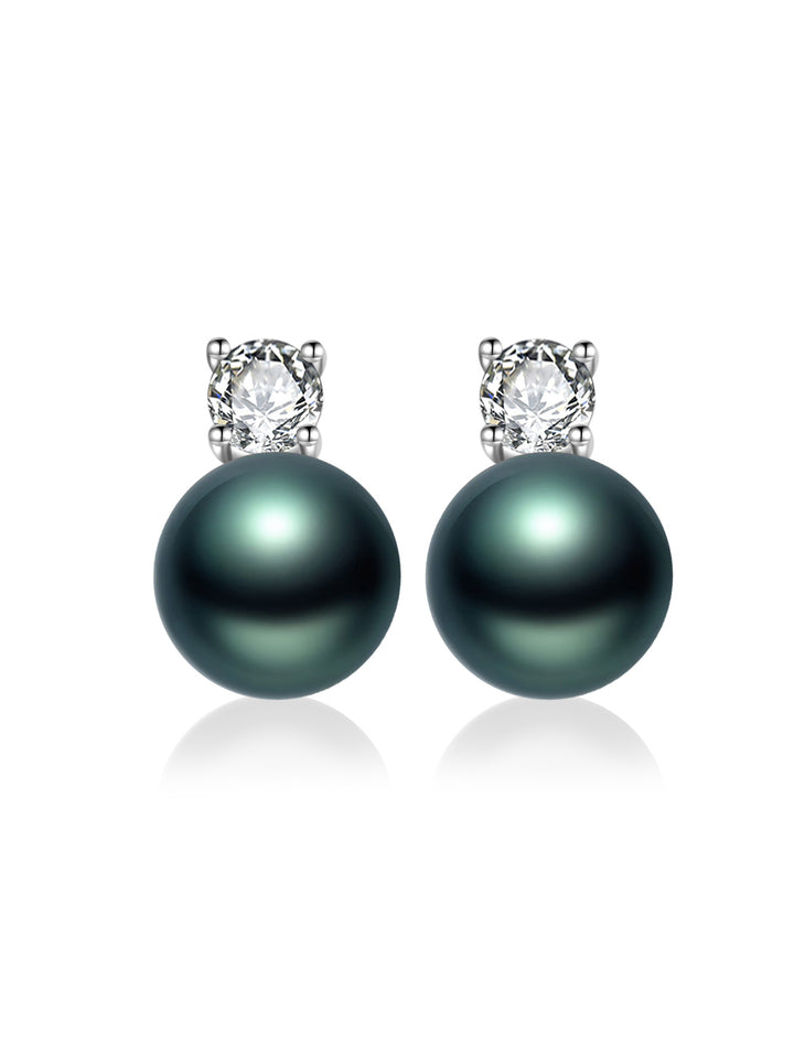 Pendientes de Perlas de Agua Salada de Tahití Elegantes WE00914