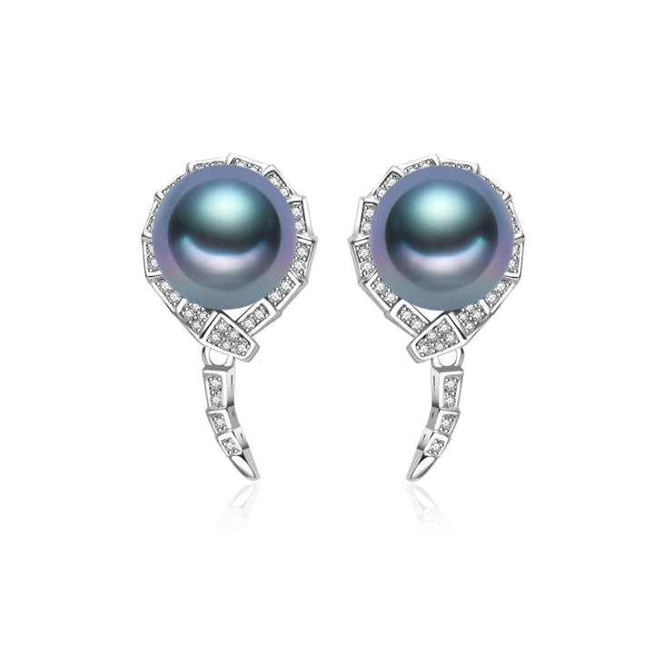 Tahitian Pearl Earrings WE00917 | SAFARI - PEARLY LUSTRE