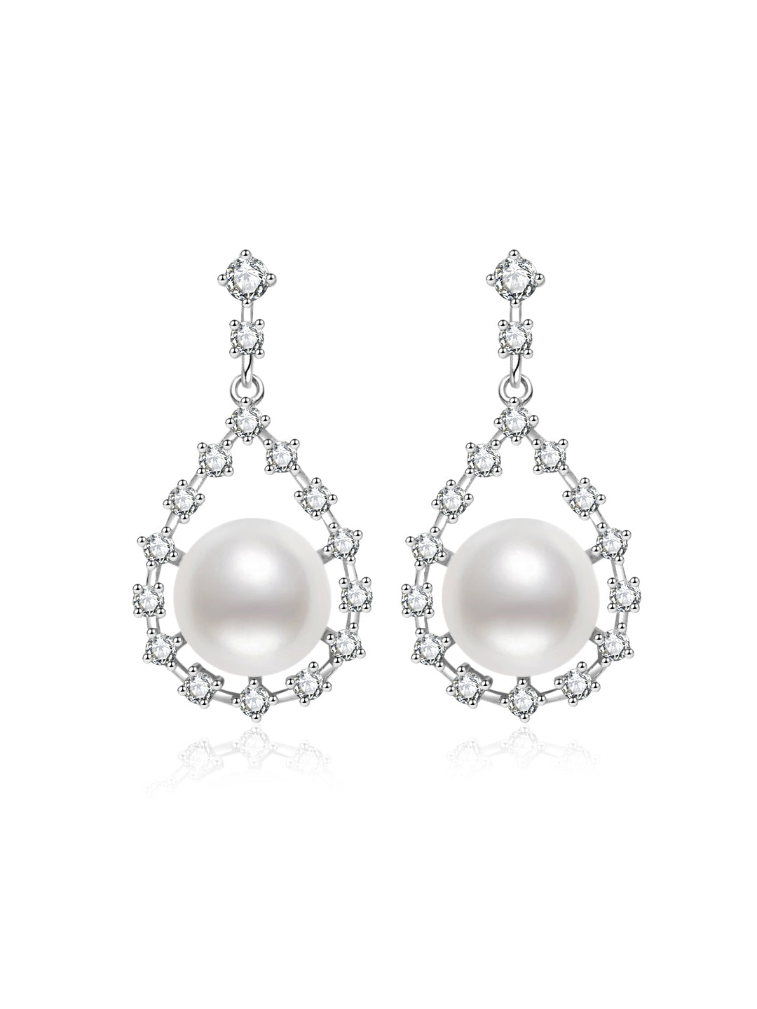 Pendientes de Perla de Agua Dulce de Primera Calidad WE00918 | CELESTE